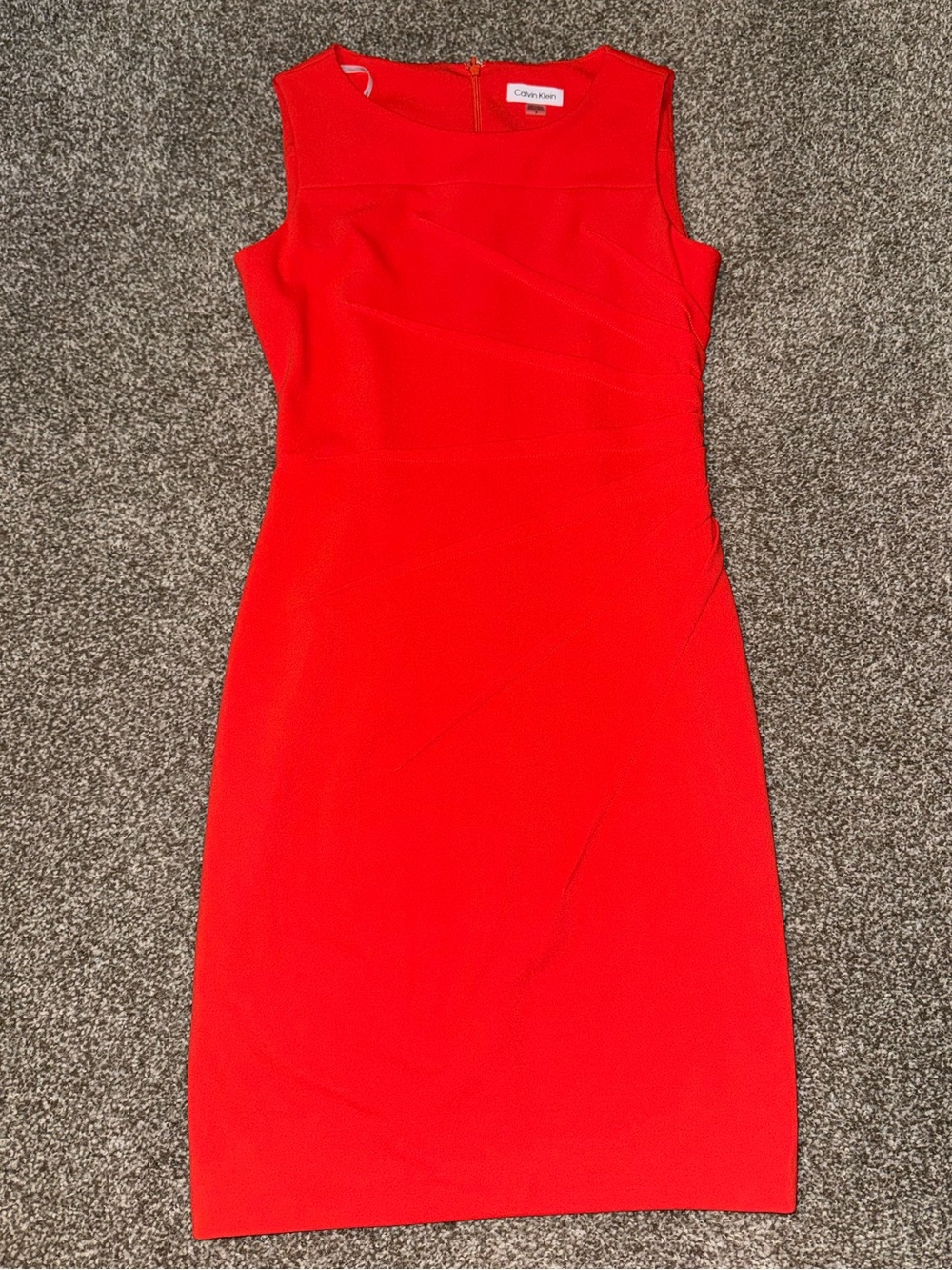 Calvin Klein Orange Sleeveless Dress Size 6